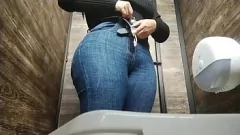 Play Hospital Patient's Steamy Bathroom Confession: A Latina's Perfect Ass in Lingerie